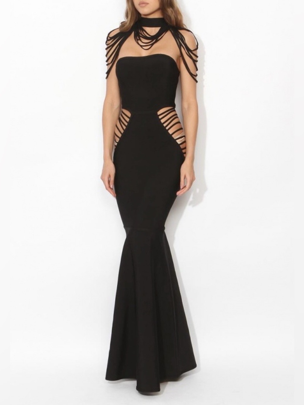 Tutto Bene Black Cutout Mermaid Maxi Dress XS-S